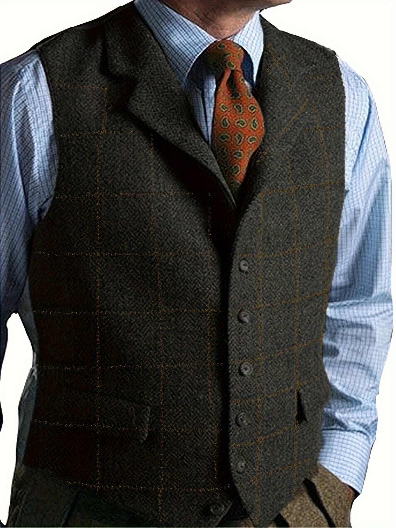 GR | Checkered wool vest