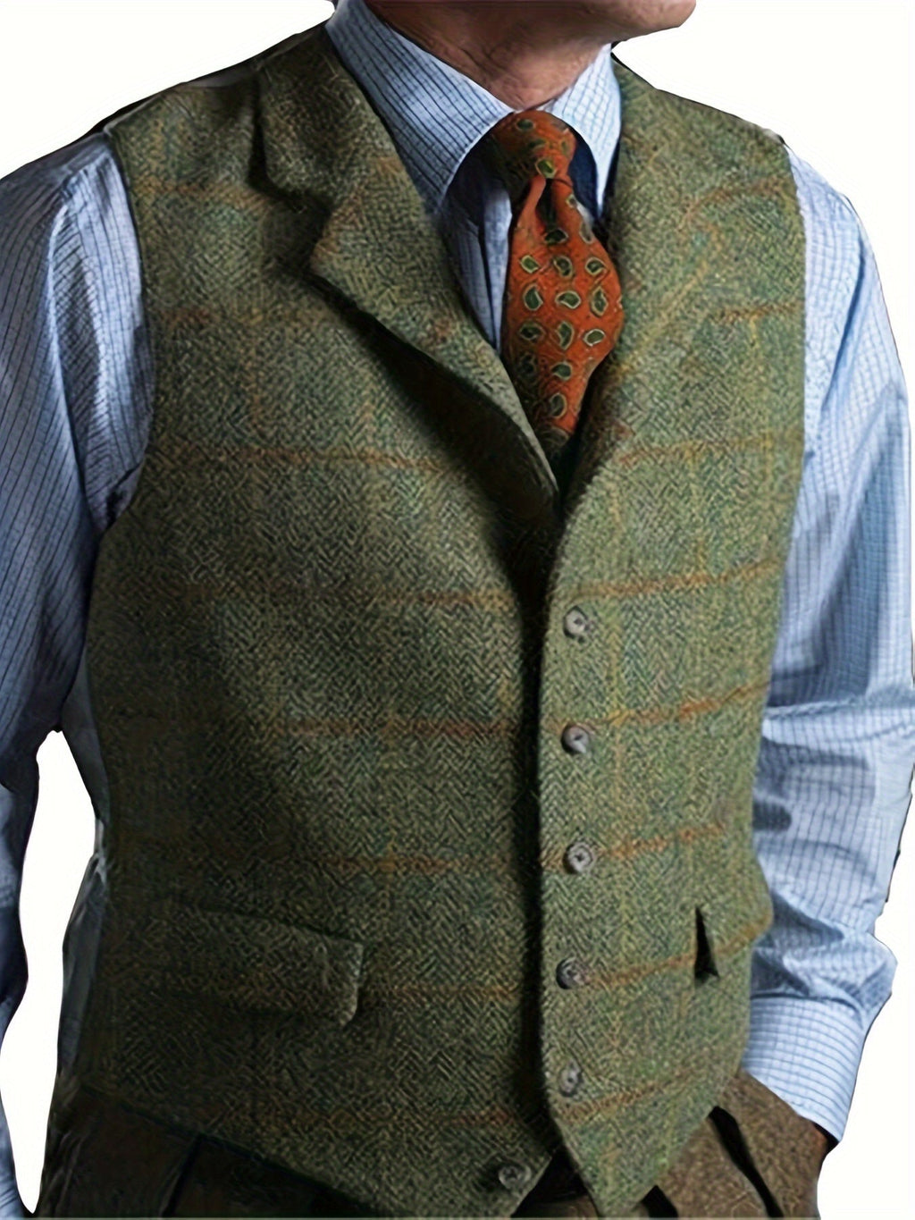 GR | Checkered wool vest
