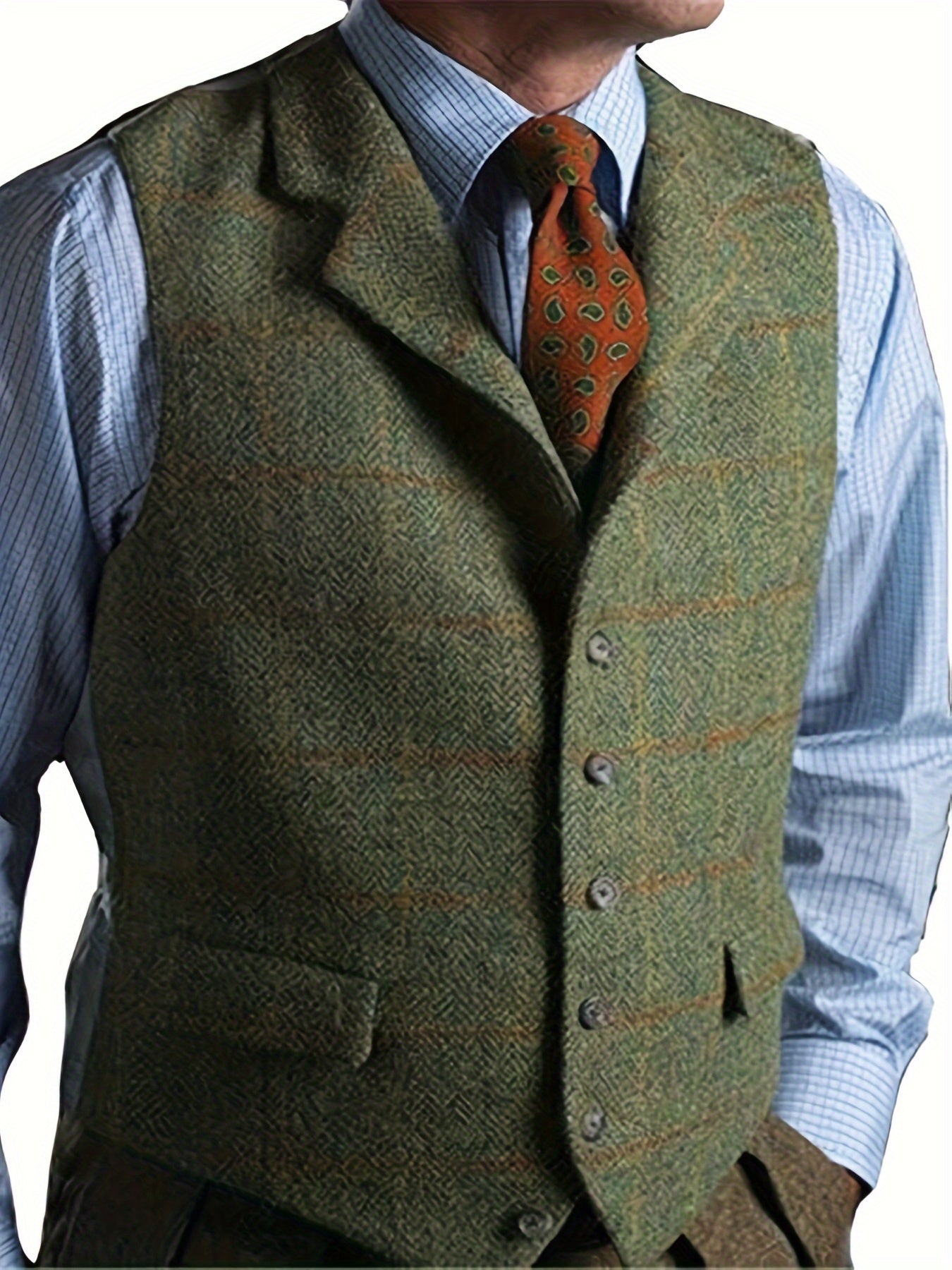 GR | Checkered wool vest