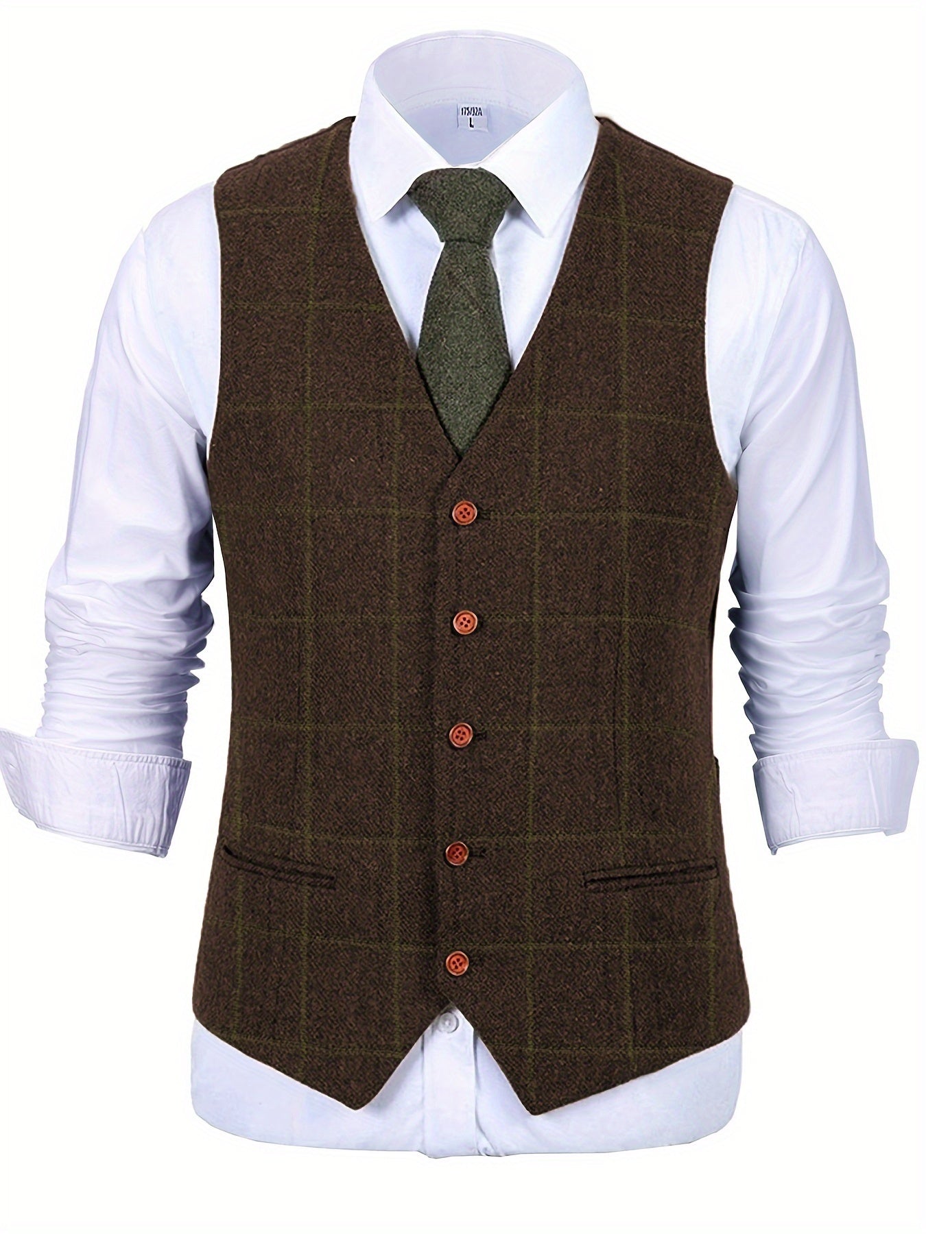 GR | Checkered wool vest