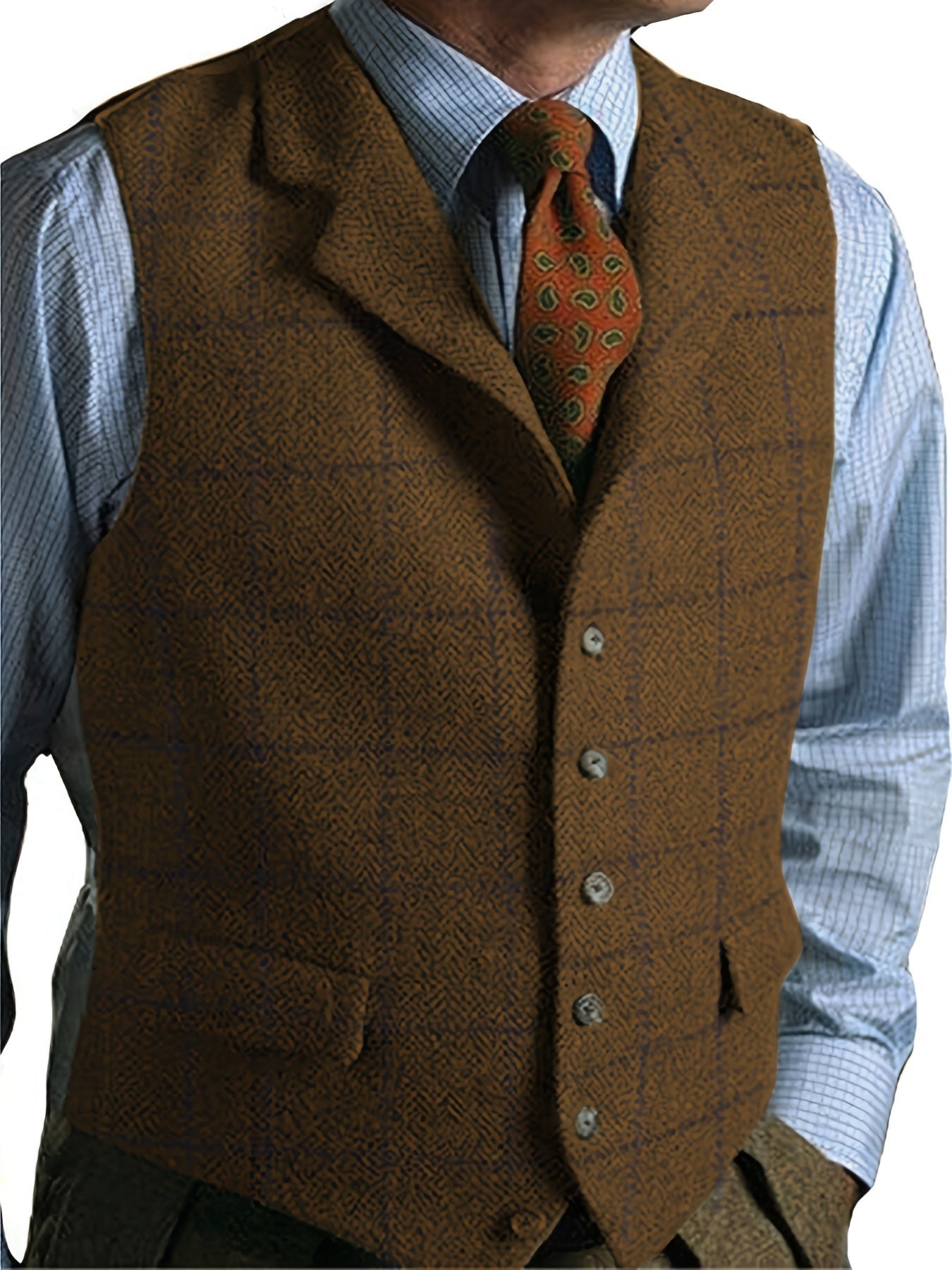 GR | Checkered wool vest