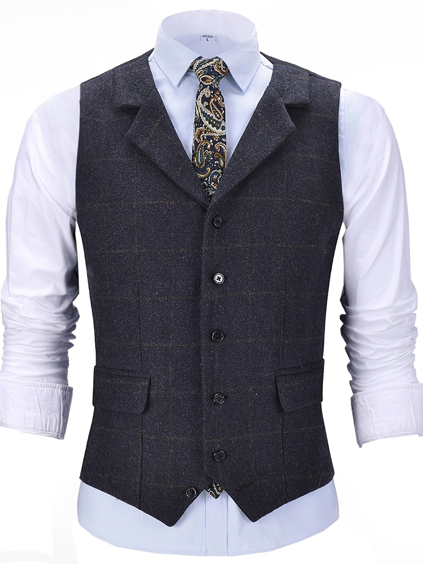 GR | Checkered wool vest