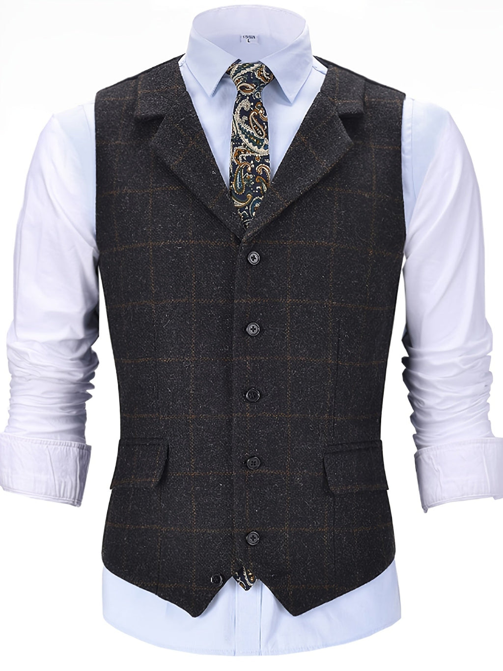 GR | Checkered wool vest