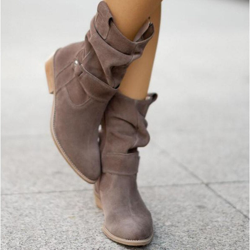 GR | Comfort - Comfortable suede ankle boots with a low heel