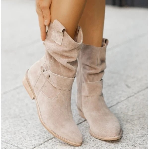 GR | Suede ankle boots for women - stylish & comfortable