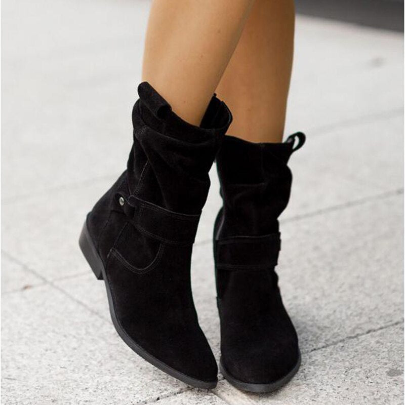 GR | Suede ankle boots for women - stylish & comfortable