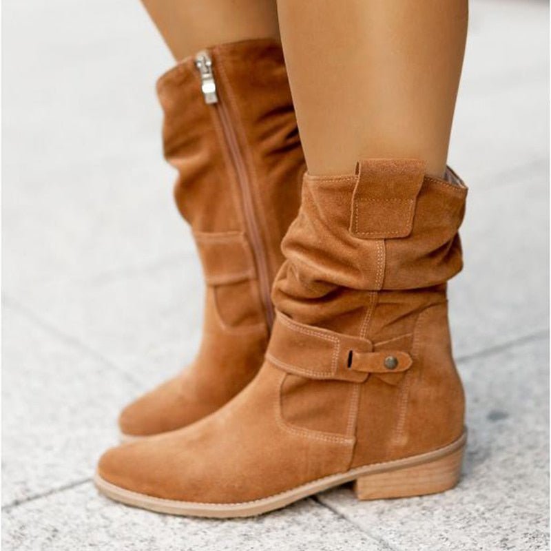 GR | Comfort - Comfortable suede ankle boots with a low heel