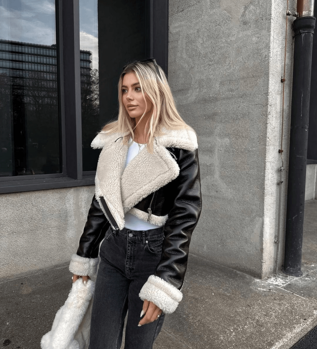 GR Lederjacke | Stilvoller Look für die kalten Tage mit Pelzbesatz