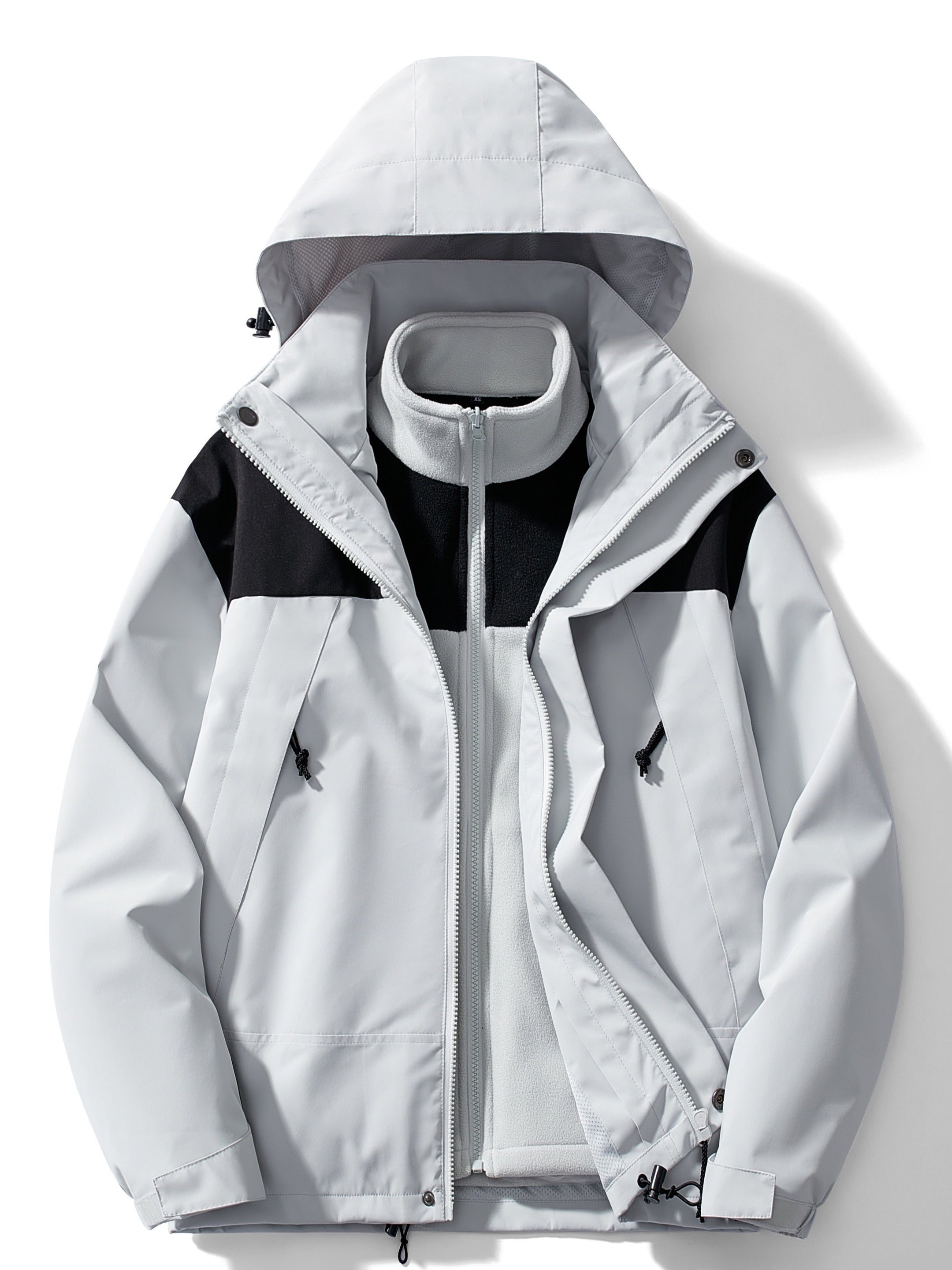 GR | 3-in-1 Fleece Winter Jacket with Hood for Women