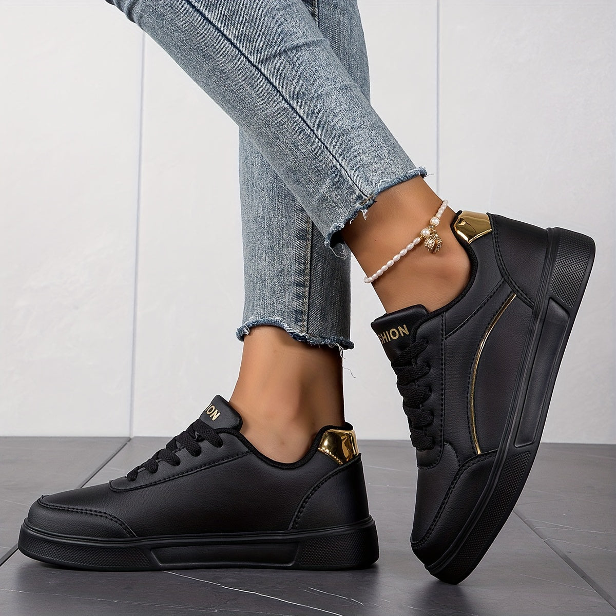 GR | Solid Color Women's Sneakers with Soft Sole