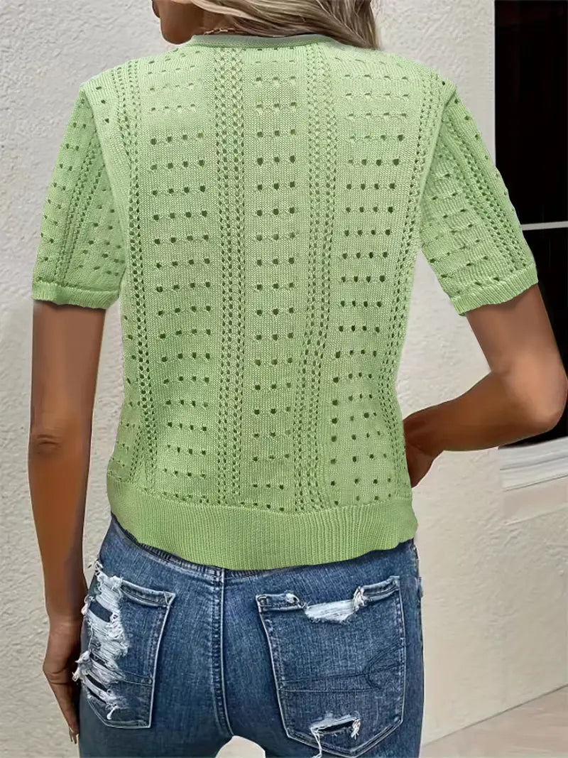 GR | Versatile comfort, elegant V-neck cardigan for women