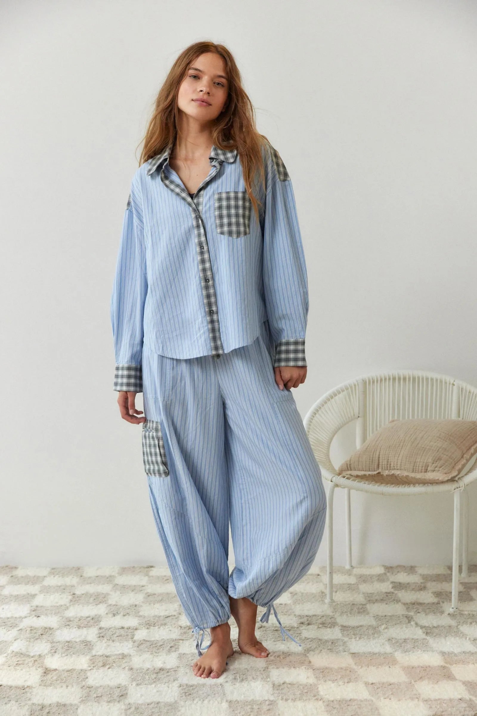 GR | 2-piece casual pajama set - relaxed women's sleepwear
