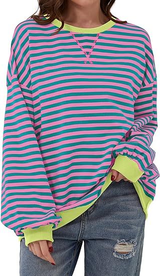 GR | Striped sweatshirt in contrasting colors
