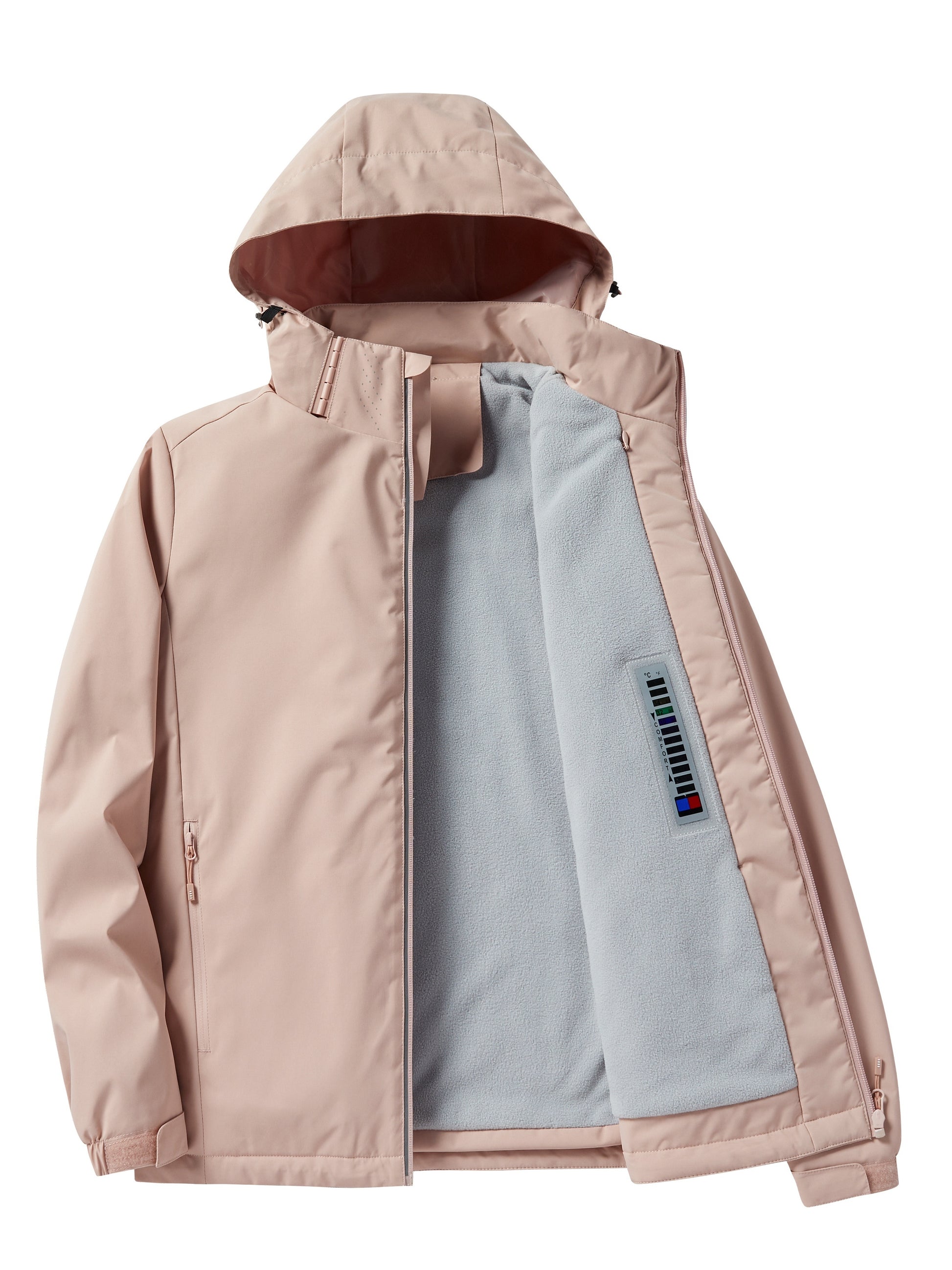 GR Waterproof Fleece Winter Jacket with Hood for Women | Perfect for Outdoor Activities