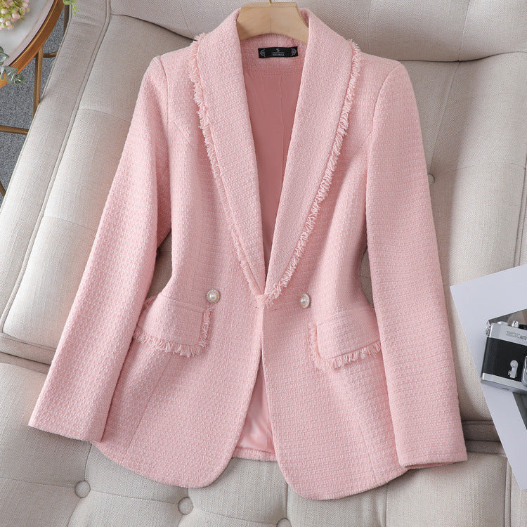 GR Tweed coat in classic white