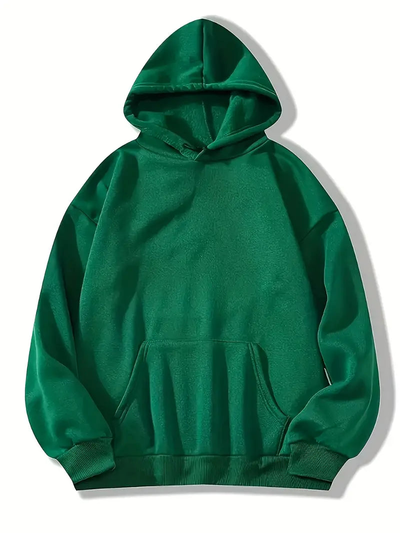 GR | Bequemer Einfarbiger Damen Hoodie mit Kapuze