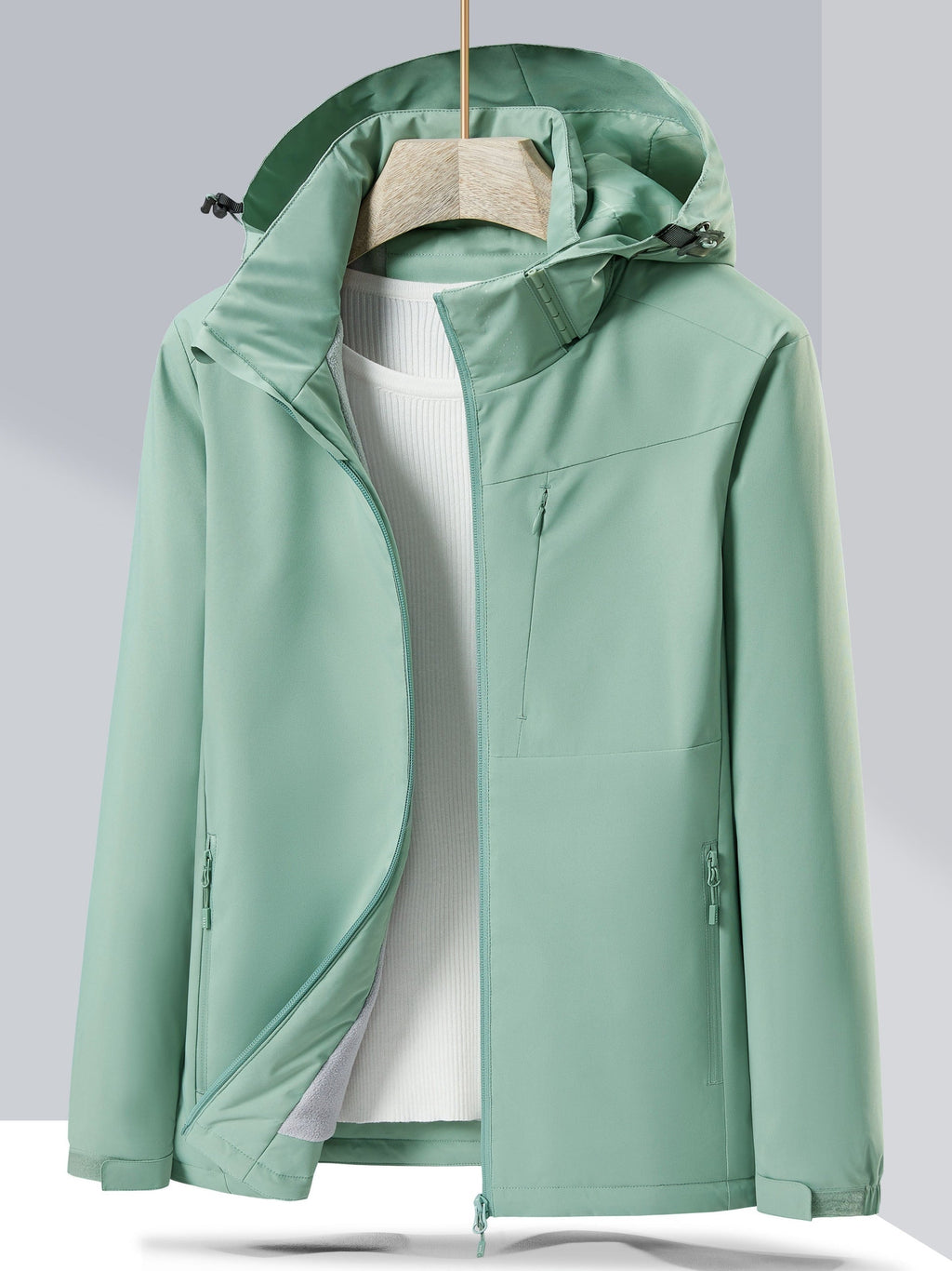 GR Waterproof Fleece Winter Jacket with Hood for Women | Perfect for Outdoor Activities