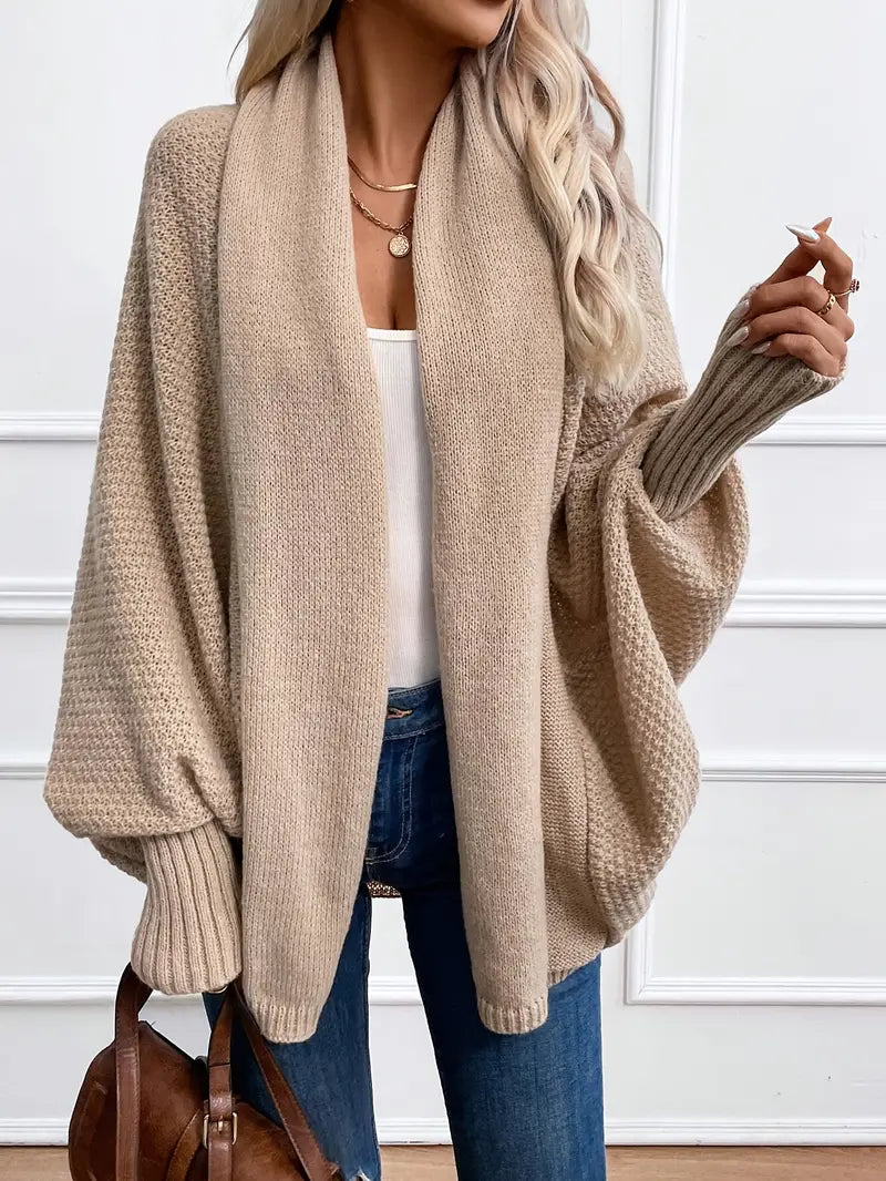 GR | Lässige Oversized Gestrickte Weste Für Damen