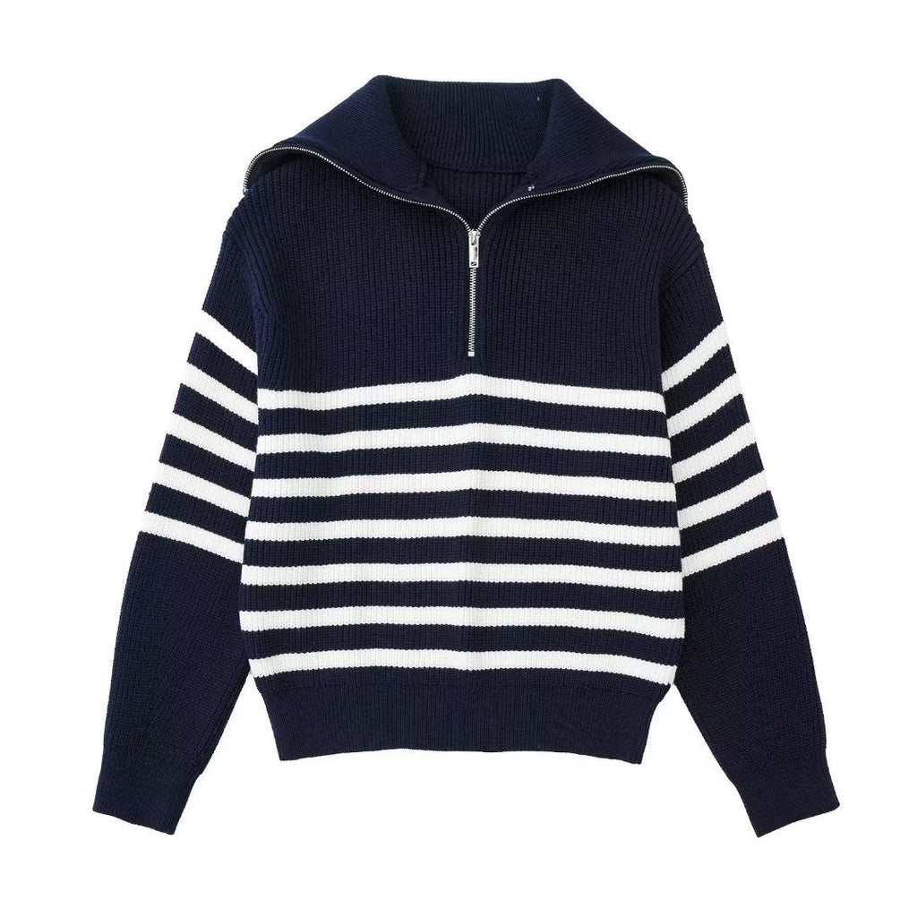 GR | All Match Wool Sweater with Open Collar