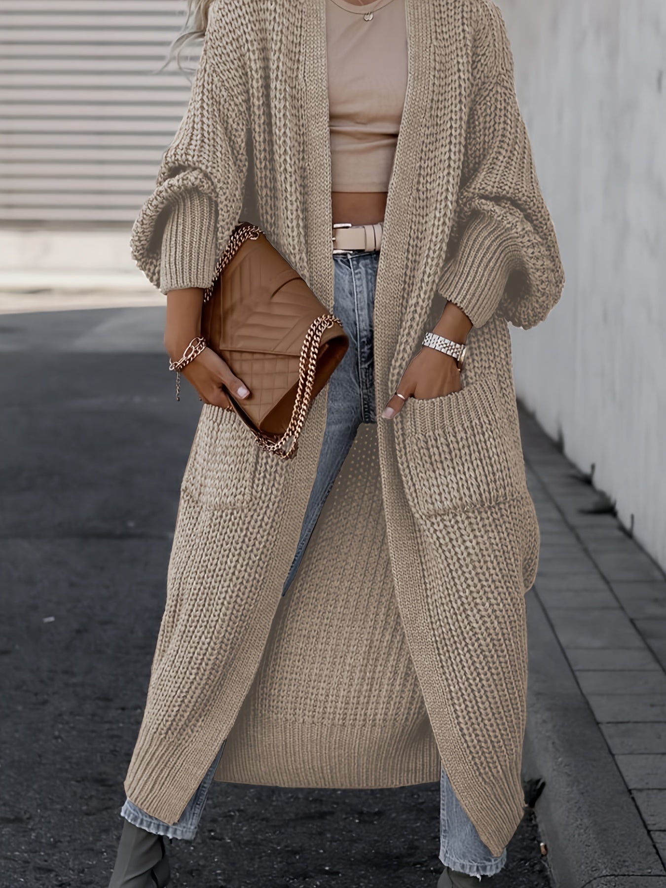 GR Wool Knit Cardigan with Pockets for Women | Perfect for Everyday Wear