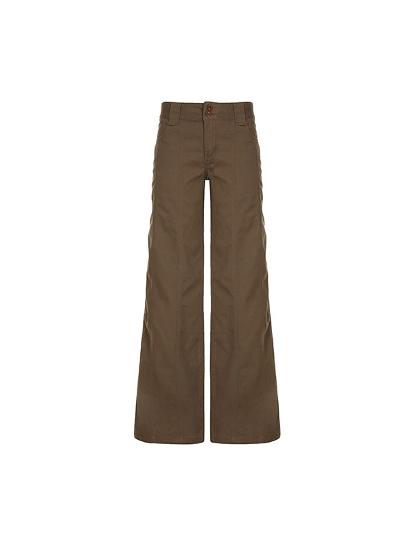 GR | Amerikanische Retro Low Waist Split Schlaghose