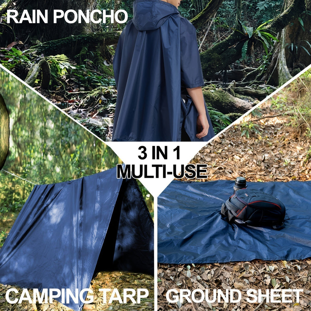 GR | Waterproof Foldable Rain Poncho with Hood