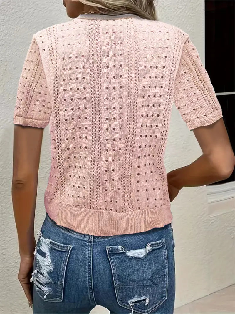 GR | Versatile comfort, elegant V-neck cardigan for women