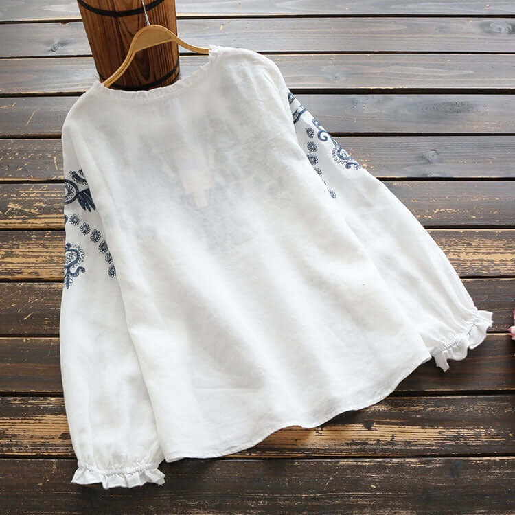 GR | Embroidered crew neck shirt