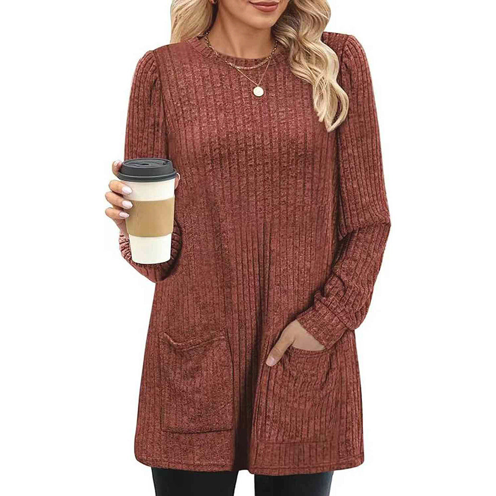 GR | Autumn and Winter new mid-length sweater dress for women