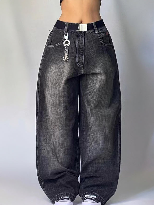 GR | American Retro Distressed Washed Boyfriend Jeans