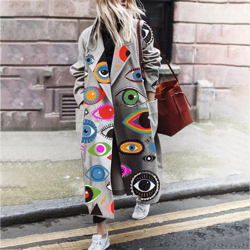 GR | Women's Long Plus Size Trench Coat Jacket