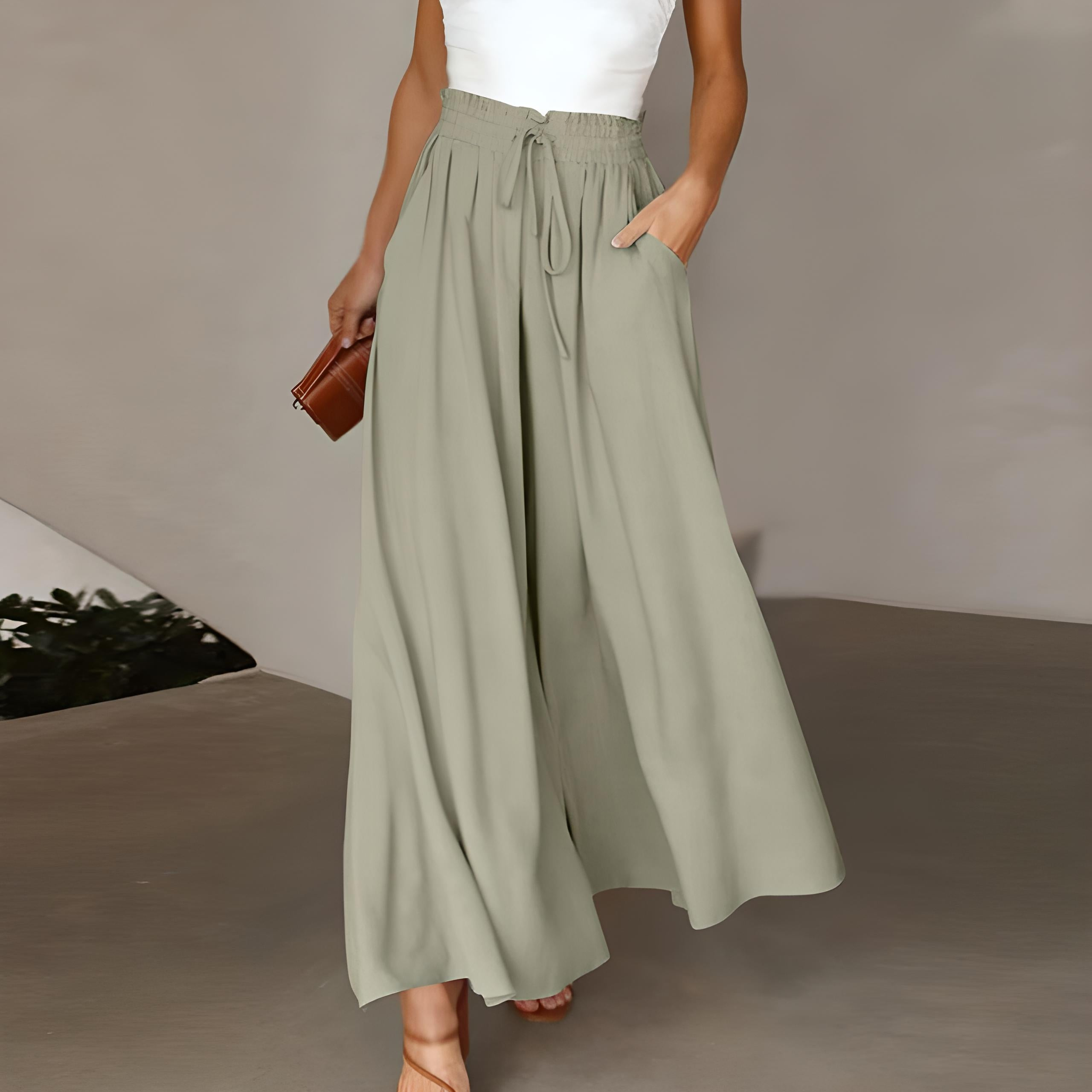 GR | Damen Elegant Weite Hose Sommer