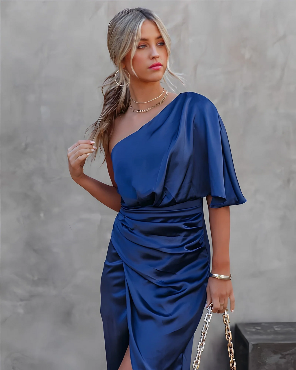 GR | Festliches Midi Wickelkleid Elegant
