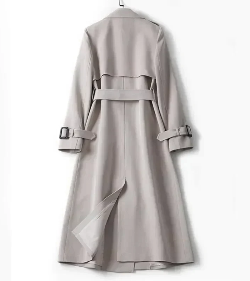 GR | Women's Long Trench Coat Black