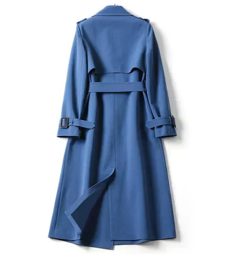 GR | Women's Long Trench Coat Black