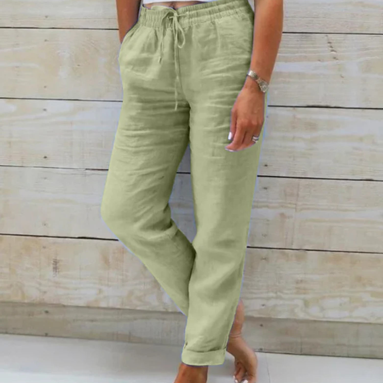 GR | Women's Lightweight Summer Trousers Fabric Trousers