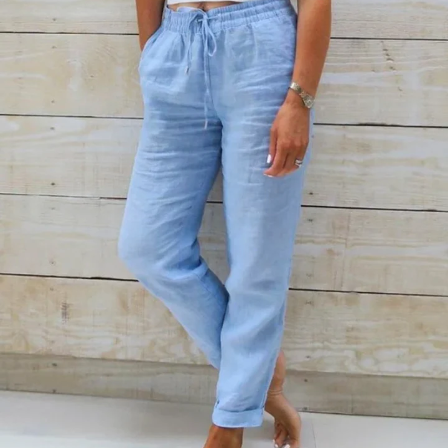 GR | Women's Lightweight Summer Trousers Fabric Trousers