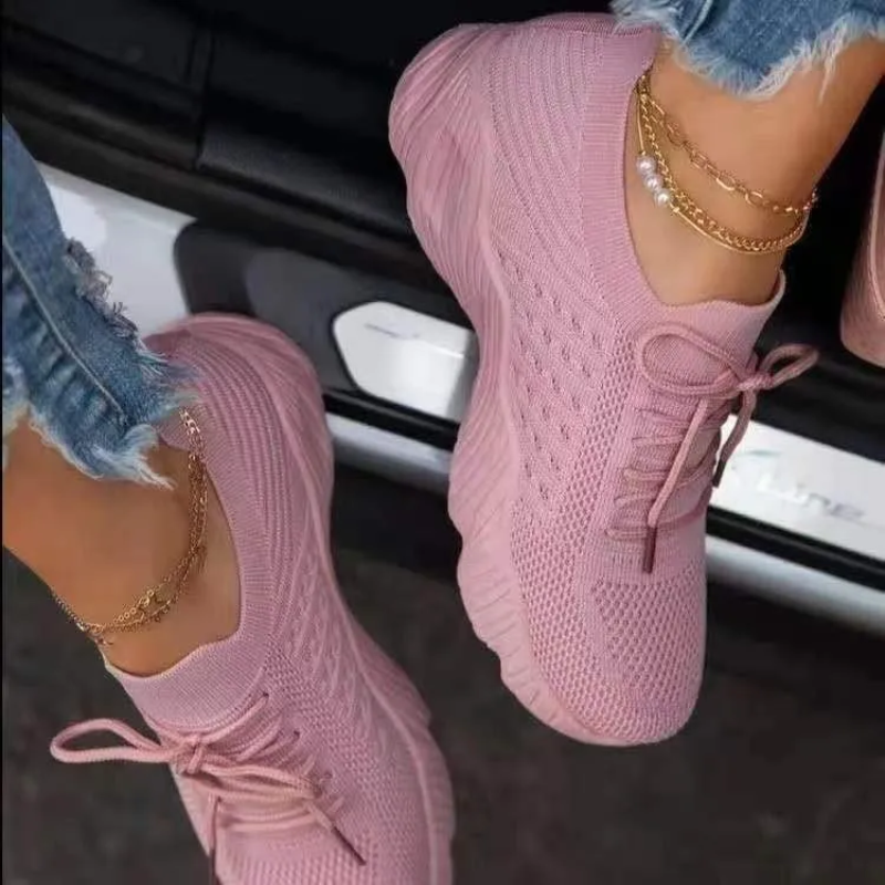 GR | Women's Black Sneakers, Fashionable Trainers