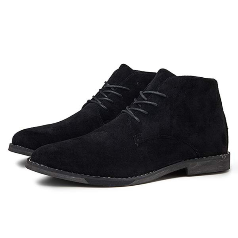 GR | Women's Black Flat Ankle Boots