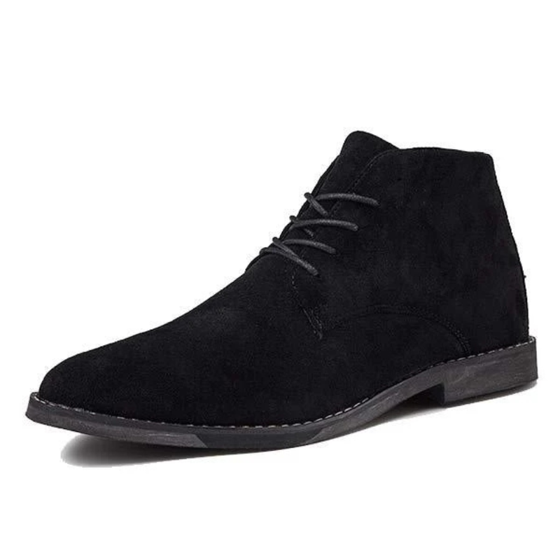 GR | Women's Black Flat Ankle Boots