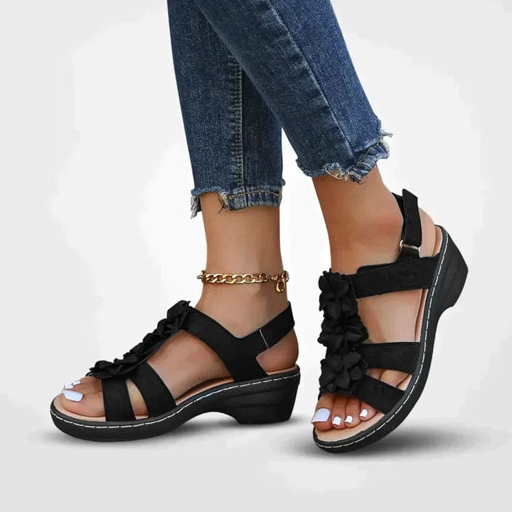 GR | Floral Platform Sandals