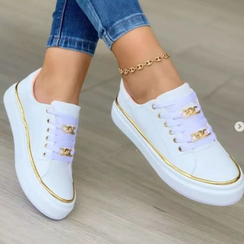 GR | Women's White Sneakers Casual Style