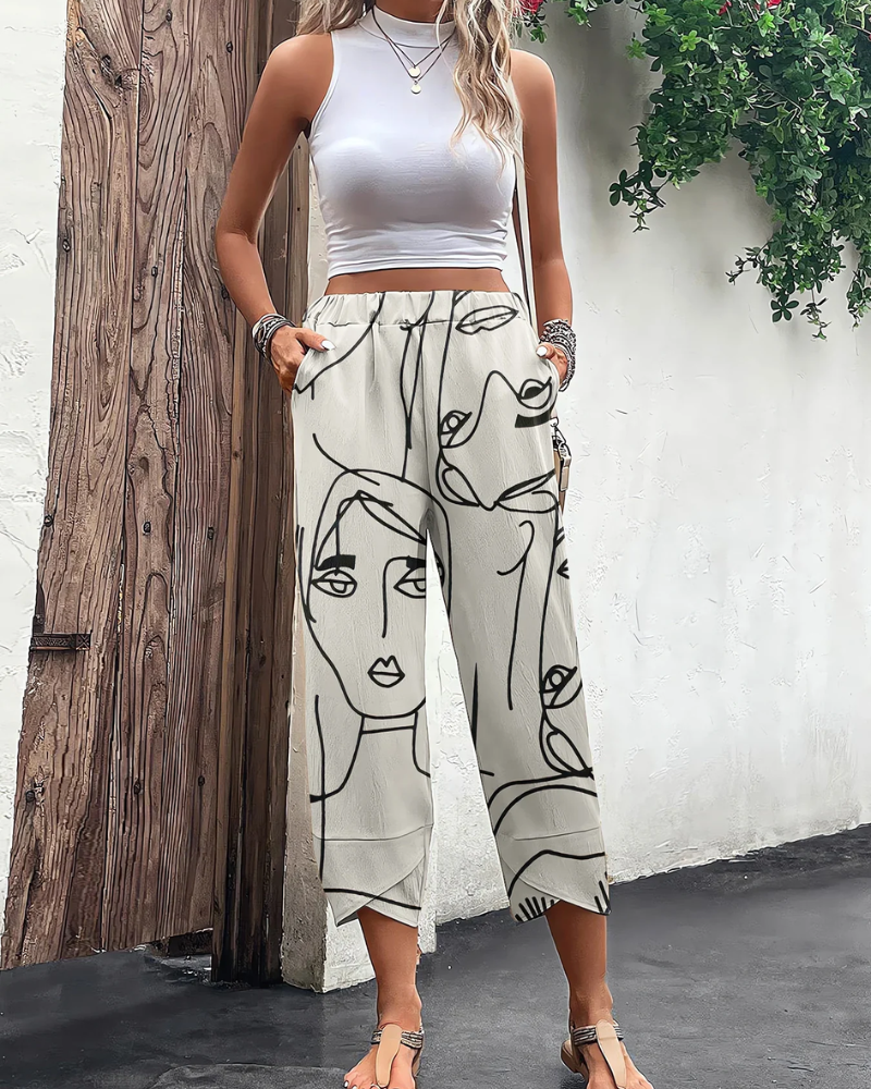 GR | Damen Weite Hosen Elegant