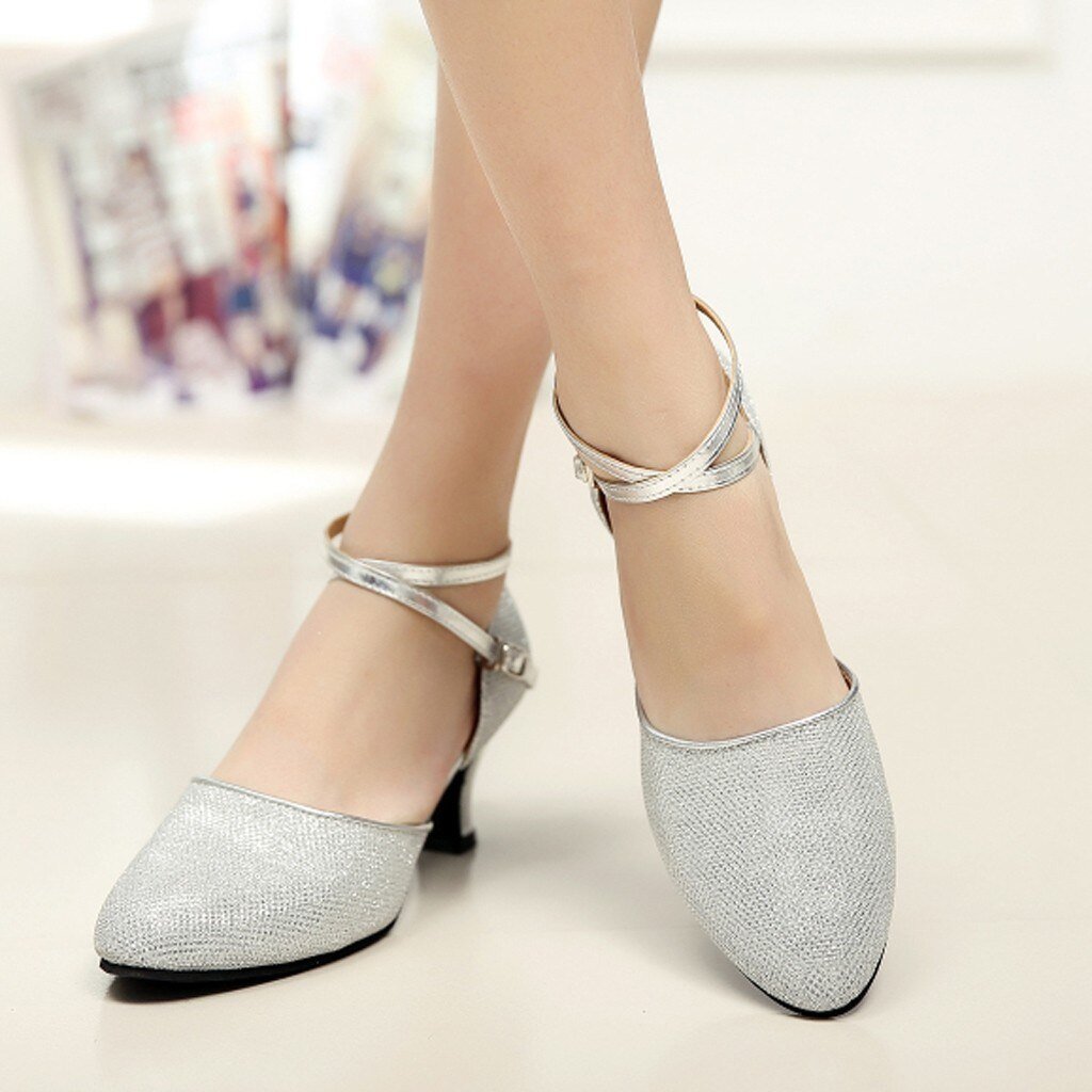 GR | Tanzende Pailletten Weiche Sohle High Heels