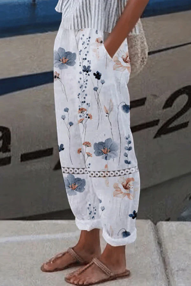 GR | Casual Unique Printed Button Pocket Pants