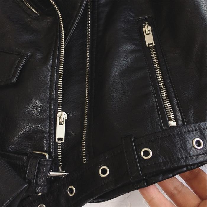 GR - Cool PU leather jacket with studded belt