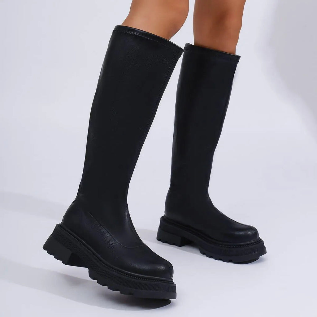 GR | Long ladies lace-up boots casual