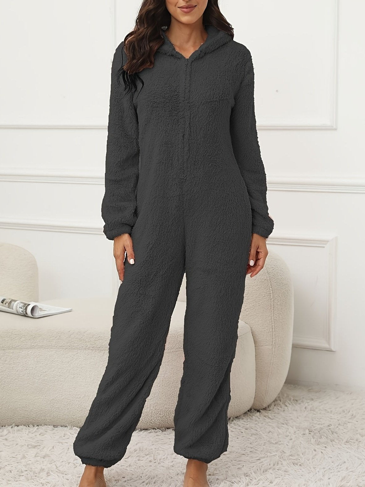 GR | Hooded Lounge Jumpsuit For Stylish Winter Comfort For Women