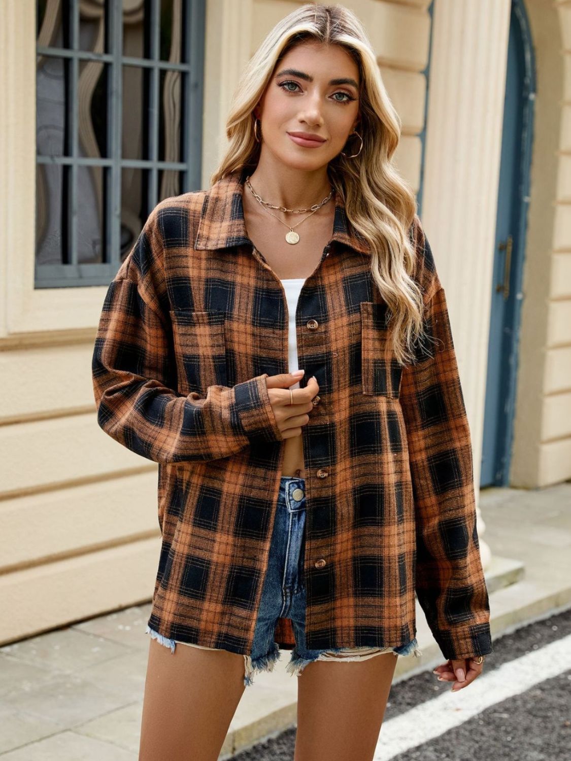 GR | Checkered shirt for women