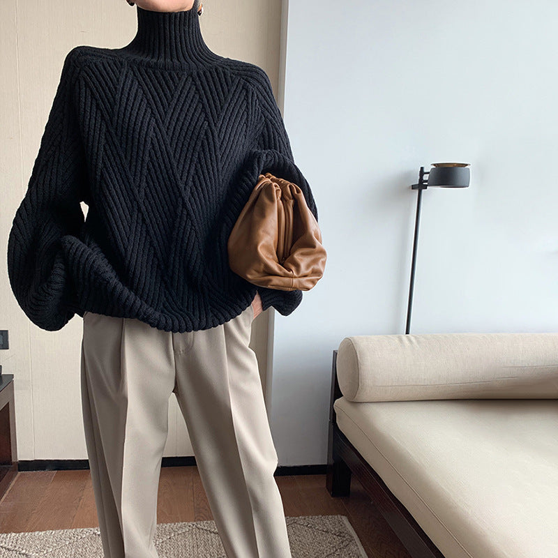 GR | Eleganter Rollkragenpullover